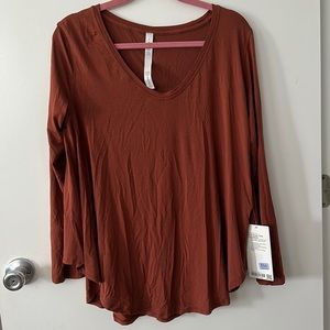 Lululemon Rust Long-sleeve Top